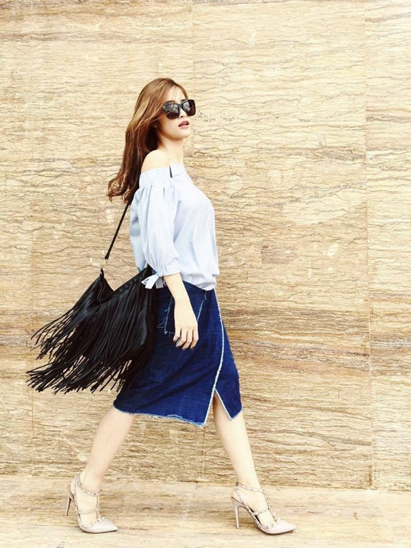 Kiều nữ Việt đua nhau lăng xê xu hướng denim mùa Thu Đông ảnh 12