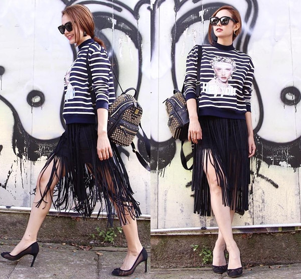 Kiều nữ Việt đua nhau lăng xê xu hướng denim mùa Thu Đông ảnh 1