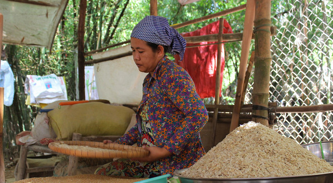 [Photo] Phước Quới vào mùa cốm dẹp cho Lễ hội Ok Om Bok ảnh 1