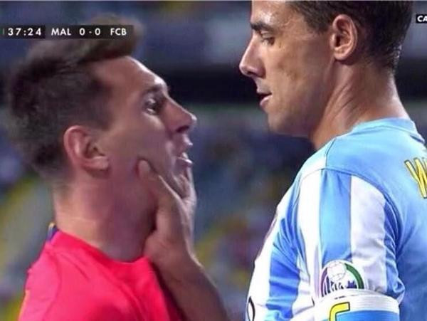 Nghi án Messi chửi đối thủ nên bị hậu vệ Malaga bóp cổ ảnh 1