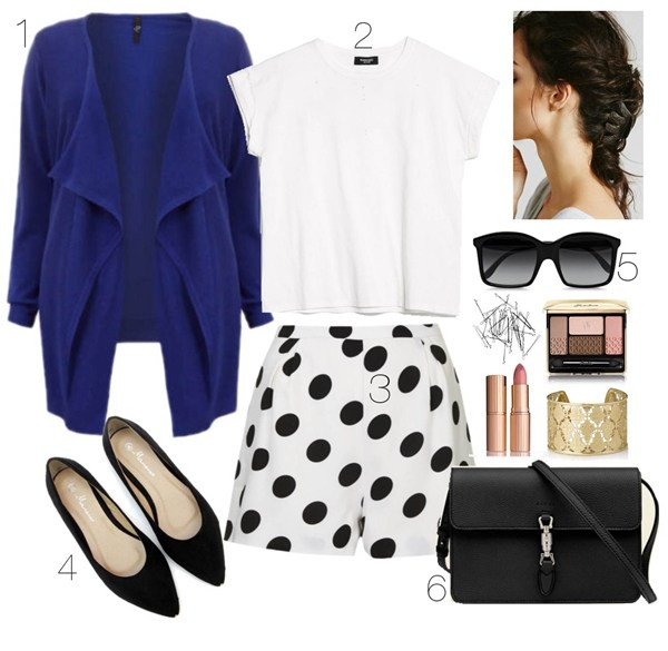 1. Áo cardigan Evansusa- 2. Áo Mango- 3. Quầ shortsTopshop- 4. Giày Vessos - 5. Kính Charles & Keith - 6. Túi Gucci. Bật mí cách phối đồ đặc biệt cùng sắc xanh cobalt nổi bật ảnh 16