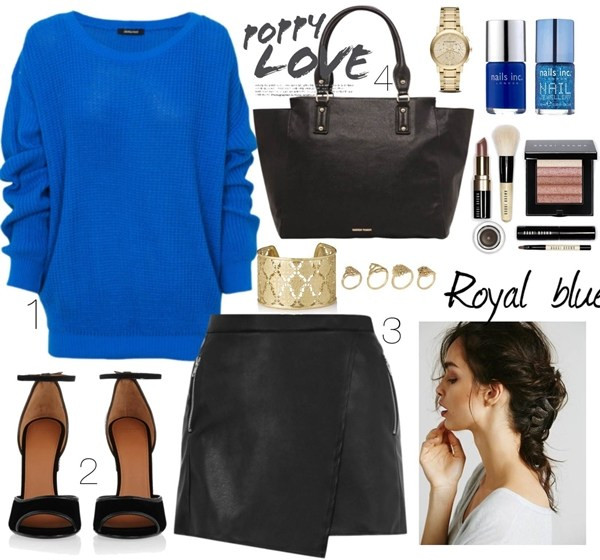 1. Áo Chiarafashion- 2. Giày Givenchy - 3. Chân váy Newlook- 4. Túi Mango. Bật mí cách phối đồ đặc biệt cùng sắc xanh cobalt nổi bật ảnh 14