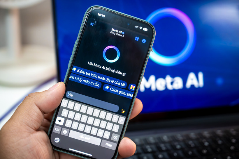 Người dùng có thể sử dụng Meta AI tại Việt Nam. (Ảnh: Minh Sơn/Vietnam+)