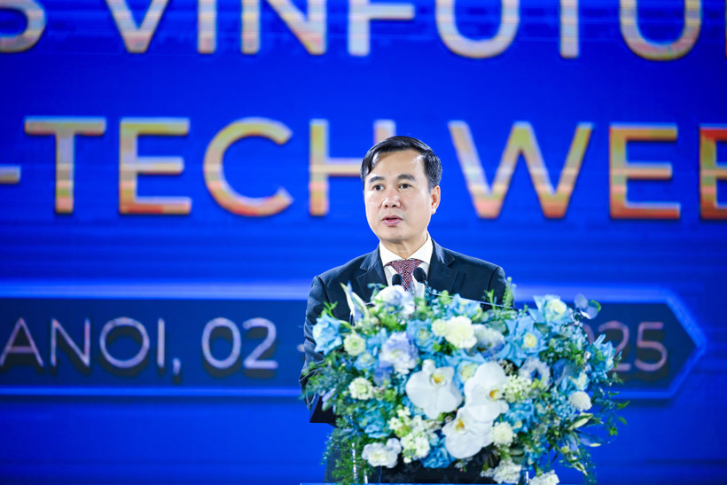 Thứ trưởng Bộ Khoa học và Công nghệ Bùi Thế Duy đã khẳng định AI là cơ hội lịch sử để Việt Nam bứt phá. (Ảnh: Minh Sơn/Vietnam+)