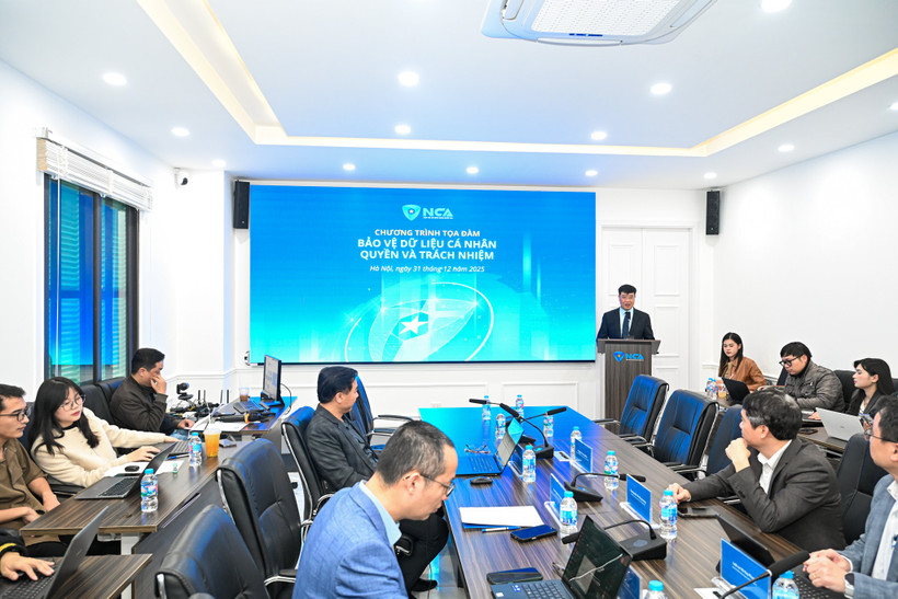 Hiệp hội An ninh mạng Quốc gia tổ chức Tọa đàm “Bảo vệ dữ liệu cá nhân - quyền và trách nhiệm." (Ảnh: Minh Sơn/Vietnam+)