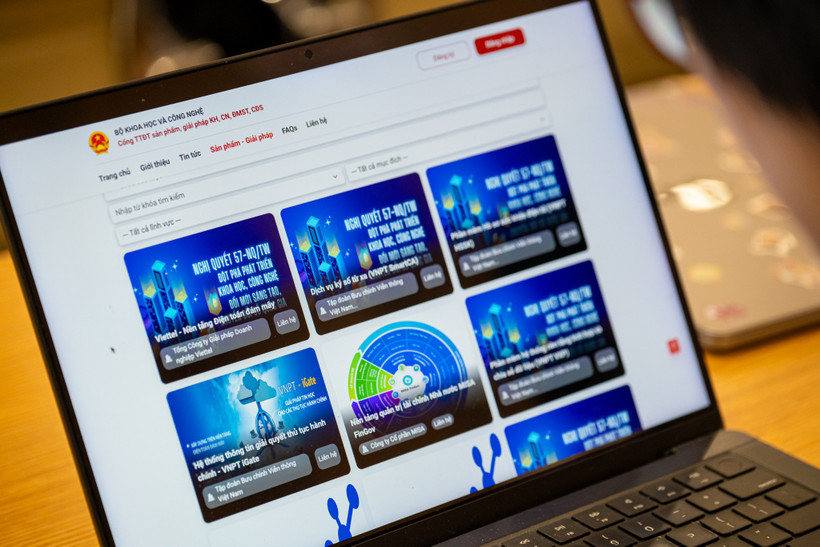 Giao diện Cổng Thông tin điện tử nq57.mst.gov.vn. (Ảnh: Minh Sơn/Vietnam+)