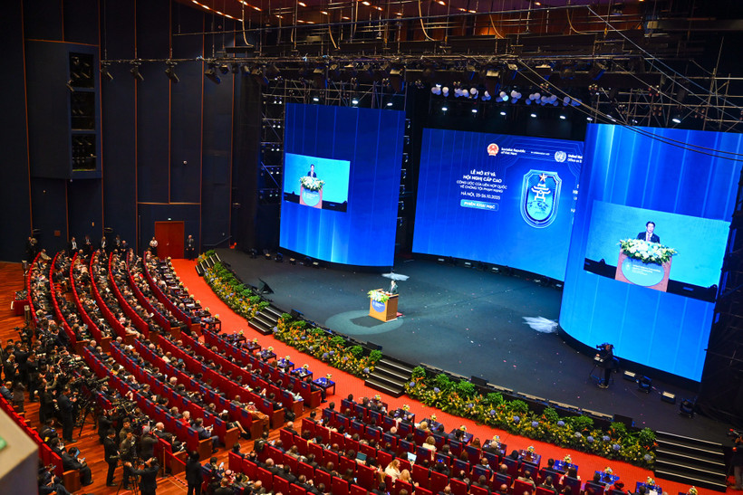 Toàn cảnh Lễ mở ký Công ước Hà Nội.(Ảnh: Minh Sơn/Vietnam+)