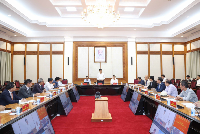 Lễ công bố Quyết định thành lập Hội đồng Tư vấn quốc gia của Ban Chỉ đạo. (Ảnh: Thống Nhất/TTXVN)