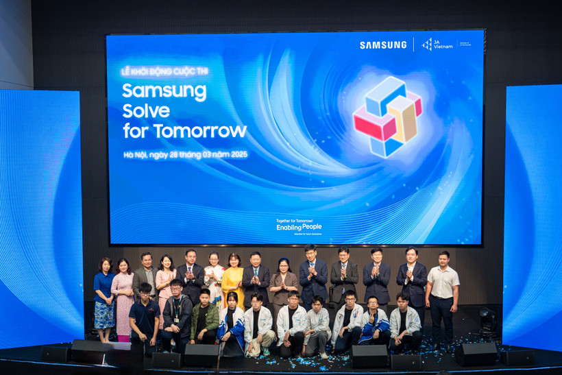 Chính thức khởi động mùa giải mới cuộc thi "Samsung Solve for Tomorrow 2025." (Ảnh: Minh Sơn/Vietnam+)