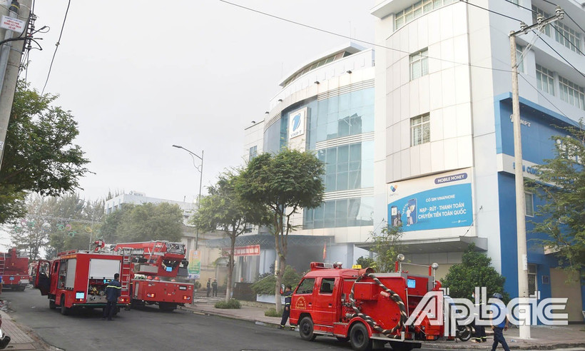 Hiện trường vụ cháy. (Ảnh: Báo Ấp Bắc)
