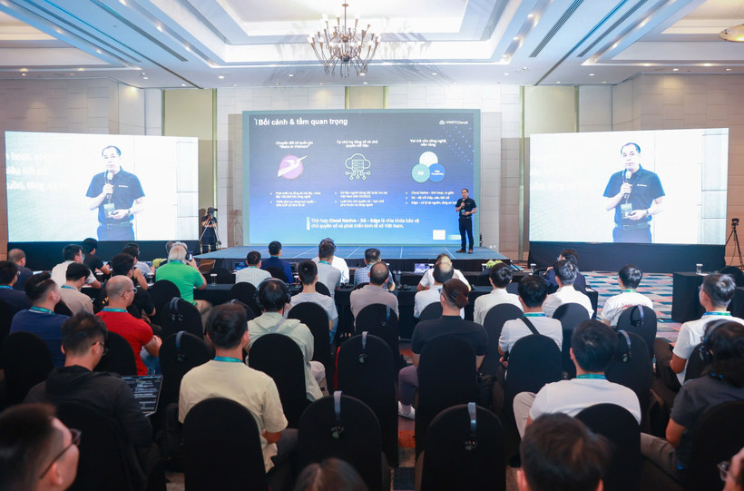 Sự kiện OpenInfra & Cloud Native Day Vietnam 2025 chính thức diễn ra. (Ảnh: Minh Sơn/Vietnam+)