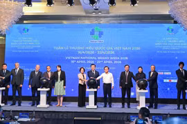 Lễ khai mạc Tuần lễ Thương hiệu Quốc gia Việt Nam năm 2026 và Diễn đàn Thương hiệu Quốc gia 2026. (Ảnh: CTV/Vietnam+)