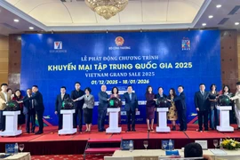 Phát động chương trình “Khuyến mại tập trung quốc gia 2025-Vietnam Grand Sale 2025”. (Ảnh: PV/Vietnam+)