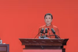 Bà Đỗ Thị Thu Thảo, Bí thư Đảng ủy Trung ương Hội Chữ thập đỏ Việt Nam, tái đắc cử Chủ tịch Trung ương Hội Chữ thập đỏ Việt Nam khóa XII, nhiệm kỳ 2026-2031. (Ảnh: TTXVN)