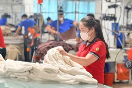 Để hoàn thành mục tiêu xuất khẩu 48-49 tỷ USD trong năm 2026, ngành dệt may cần đạt kim ngạch bình quân 4,31-4,46 tỷ USD/tháng trong 7 tháng cuối năm. (Ảnh: PV/Vietnam+)