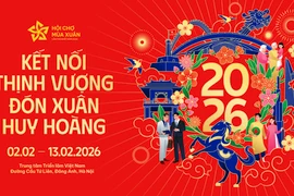 Chủ đề Hội chợ Mùa Xuân lần thứ nhất năm 2026 là “Kết nối thịnh vượng-Đón Xuân huy hoàng.” (Ảnh: BCT/Vietnam+)