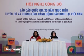 Hội nghị công bố Báo cáo quốc gia về 30 năm thực hiện Tuyên bố và Cương lĩnh Hành động Bắc Kinh tại Việt Nam. (Ảnh: Phương Trang/Vietnam+)
