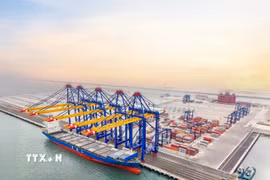 Cảng Container Quốc tế Hateco Hải Phòng (HHIT). (Ảnh: Hoàng Ngọc/TTXVN)