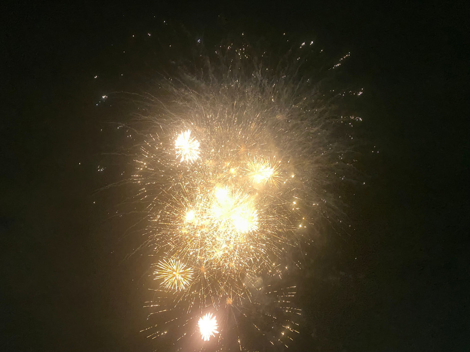 Những màn pháo hoa đẹp mắt chào đón năm mới Ất Tỵ. (Ảnh: PV/Vietnam+)