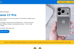 Một trò lừa đảo với khảo sát thu hút người dùng trở thành "người thử nghiệm" iPhone mới. (Nguồn: Kaspersky)