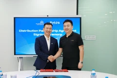 CMC Technology & Solution (CMC TS) và Pytes - doanh nghiệp công nghệ hàng đầu trong lĩnh vực lưu trữ năng lượng đã chính thức ký kết thỏa thuận hợp tác chiến lược. (Ảnh: PV/Vietnam+)