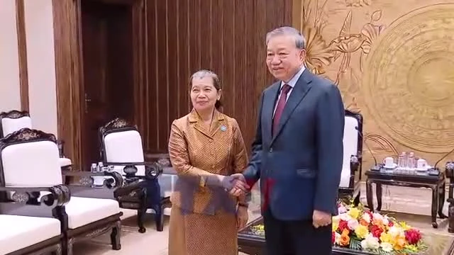 Tổng Bí thư Tô Lâm đánh giá cao chuyến thăm của bà Men Sam An, tăng cường hợp tác Việt Nam - Campuchia