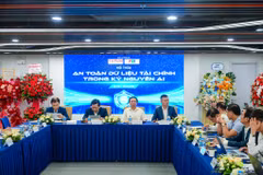 Hội thảo: "An toàn dữ liệu tài chính trong kỷ nguyên AI." (Ảnh: Minh Sơn/Vietnam+)