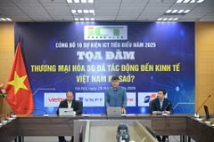 Câu lạc bộ Nhà báo Công nghệ Thông tin Việt Nam (ICT Press Club) tổ chức Công bố 10 sự kiện ICT tiêu biểu năm 2025. (Ảnh: Minh Sơn/Vietnam+)