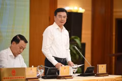 Phó Thống đốc Ngân hàng Nhà nước Việt Nam Phạm Thanh Hà thông tin tại Họp báo Chính phủ thường kỳ tháng 9. (Ảnh: Minh Sơn/Vietnam+)