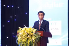 Thứ trưởng Bộ Khoa học và Công nghệ Bùi Hoàng Phương phát biểu tại diễn đàn Quốc gia Số Việt Nam 2026. (Ảnh: Bộ Khoa học và Công nghệ)