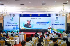 Hội thảo: "An ninh năng lượng cho chuyển đổi xanh trong kỷ nguyên số" do Hiệp hội An ninh mạng tổ chức sáng 23/10. (Ảnh: Minh Sơn/Vietnam+)