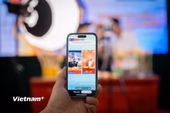 Livestream bán hàng. (Nguồn: Vietnam+)