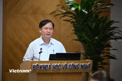 Ông Nguyễn Mai Dương, Cục trưởng Cục Đổi mới sáng tạo chia sẻ về ngày hội Đổi mới sáng tạo quốc gia năm 2026. (Ảnh: Minh Sơn/Vietnam+)