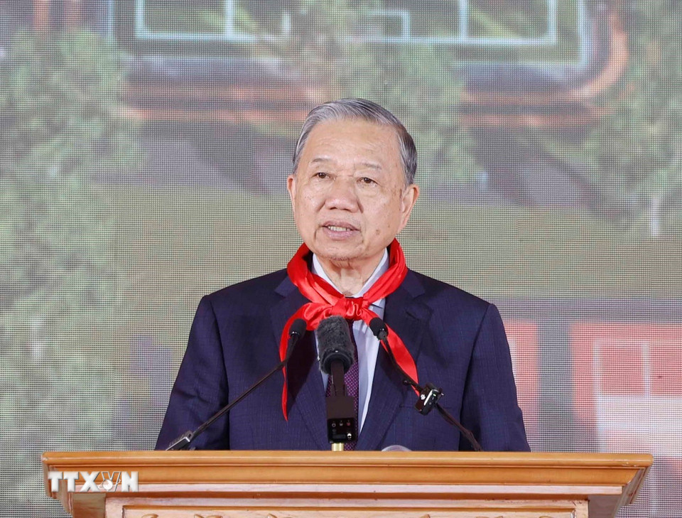 Tổng Bí thư Tô Lâm phát biểu. (Ảnh: Thống Nhất/TTXVN)