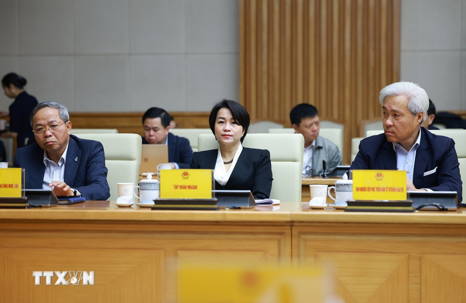 Các đại biểu tham dự Phiên họp lần thứ tư của Ban Chỉ đạo quốc gia triển khai Nghị quyết số 68-NQ/TW của Bộ Chính trị về phát triển kinh tế tư nhân. (Ảnh: Dương Giang/TTXVN)