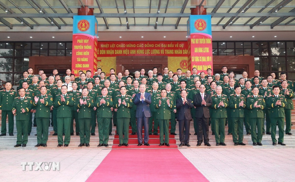 Tổng Bí thư Tô Lâm và các đại biểu. (Ảnh: Thống Nhất/TTXVN)