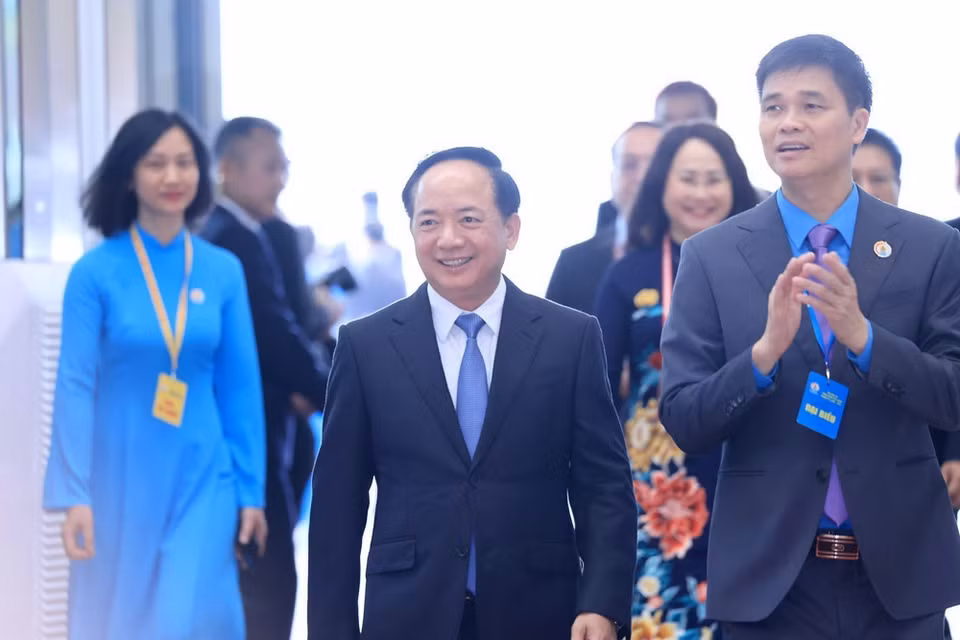 Đồng chí Trịnh Văn Quyết, Ủy viên Bộ Chính trị, Bí thư Trung ương Đảng, Trưởng ban Tuyên giáo và Dân vận Trung ương đến dự Đại hội. (Ảnh: Tuấn Anh/TTXVN)