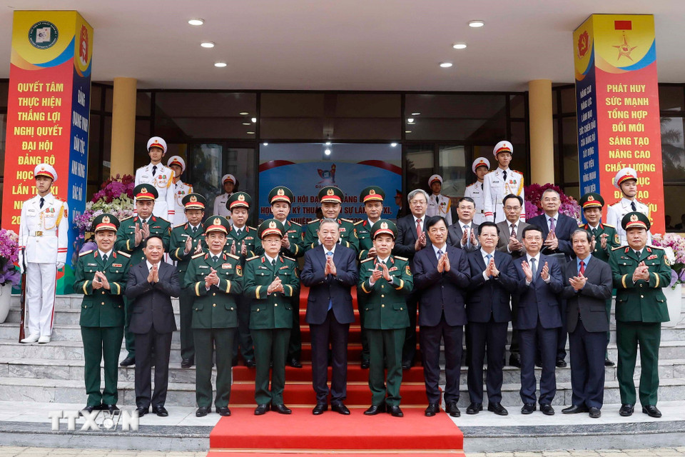 Tổng Bí thư Tô Lâm và các đại biểu. (Ảnh: Thống Nhất/TTXVN)