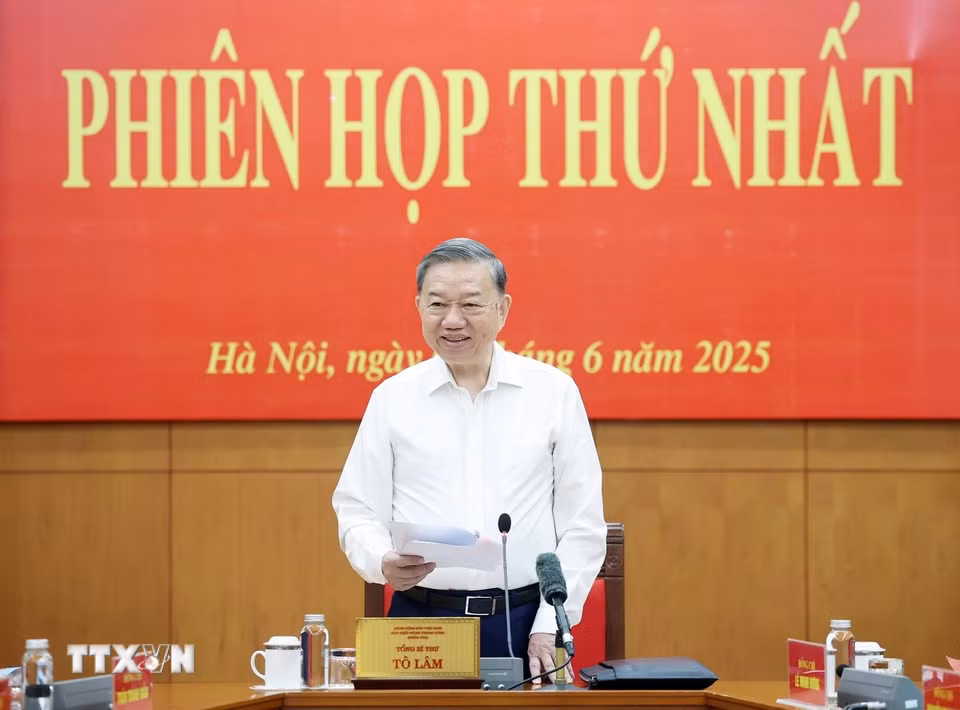 Tổng Bí thư Tô Lâm chủ trì phiên họp. (Ảnh: Thống Nhất/TTXVN)