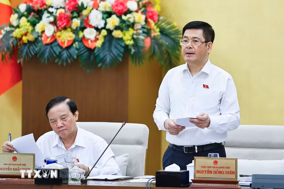Phó Chủ tịch Bet88app còn khuyến mãi Nguyễn Hồng Diên phát biểu. (Ảnh: Doãn Tấn/TTXVN)