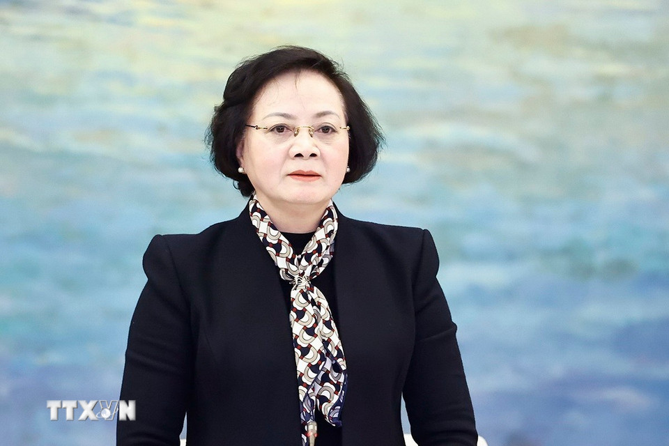 Bộ trưởng Bộ Nội vụ Phạm Thị Thanh Trà phát biểu. (Ảnh: Doãn Tấn/TTXVN)