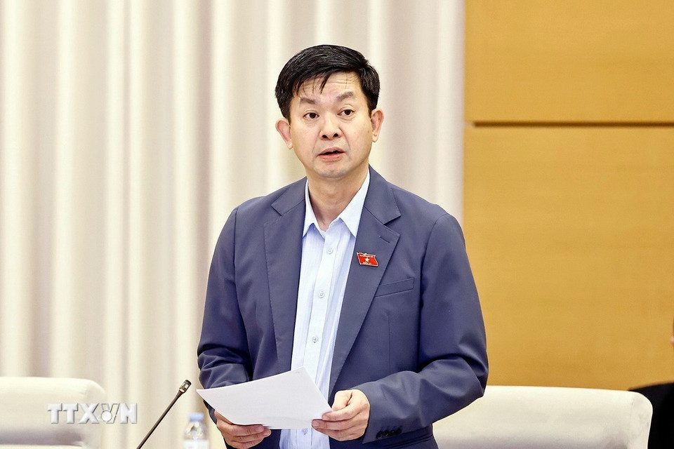 Tổng thư ký Quốc hội, Chủ nhiệm Văn phòng Quốc hội Lê Quang Tùng phát biểu. (Ảnh: Doãn Tấn/TTXVN)