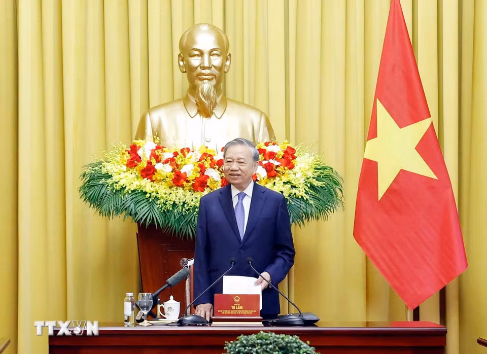 Tổng Bí thư, Chủ tịch nước Tô Lâm phát biểu. (Ảnh: Thống Nhất/TTXVN)