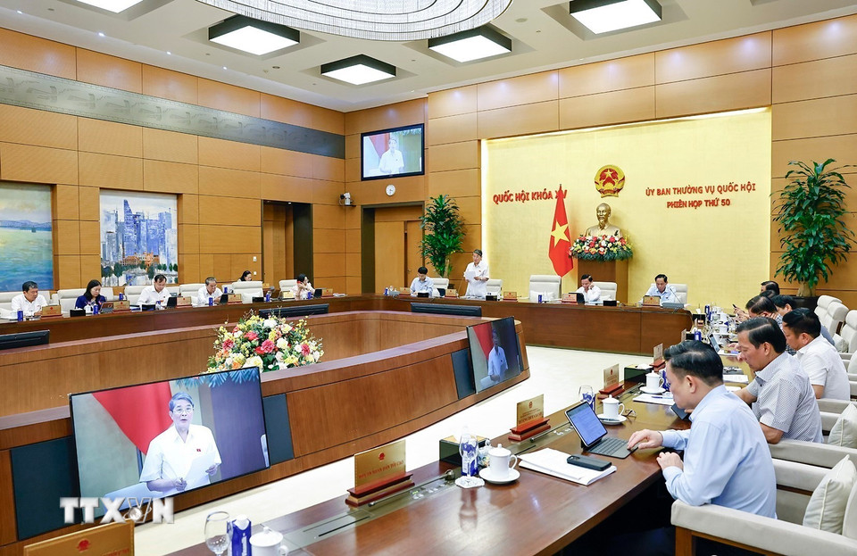 Phó Chủ tịch Quốc hội Nguyễn Đức Hải phát biểu. (Ảnh: Doãn Tấn/TTXVN)