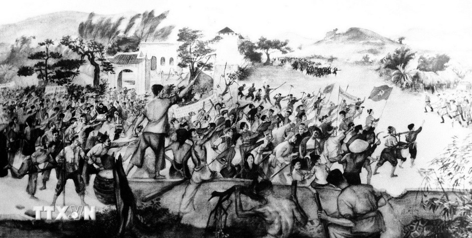 Phong trào đấu tranh cách mạng trong giai đoạn 1930-1931, đỉnh cao là Xô viết- Nghệ Tĩnh đã bùng nổ là cuộc tổng diễn tập đầu tiên của cách mạng Việt Nam do Đảng của giai cấp công nhân lãnh đạo, trở thành mốc son chói lọi trong lịch sử cách mạng Việt Nam. (Ảnh: TTXVN)