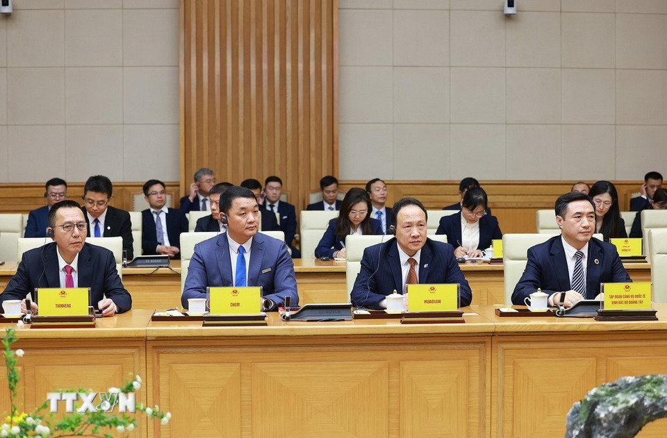 Các doanh nghiệp Trung Quốc tham dự tọa đàm. (Ảnh: Dương Giang/TTXVN)