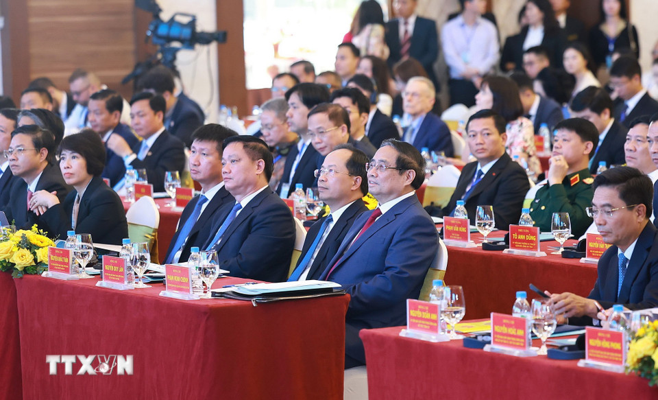 Thủ tướng Phạm Minh Chính dự Hội nghị Xúc tiến đầu tư tỉnh Thanh Hóa năm 2026. (Ảnh: Dương Giang/TTXVN)