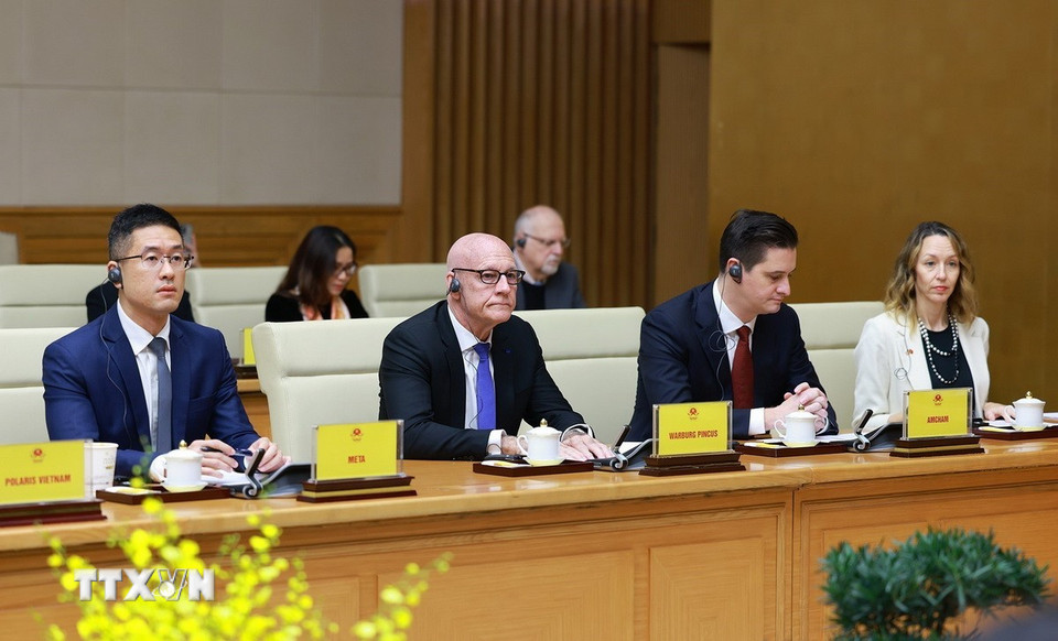 Các doanh nghiệp Hoa Kỳ tham dự tọa đàm. (Ảnh: Dương Giang/TTXVN)