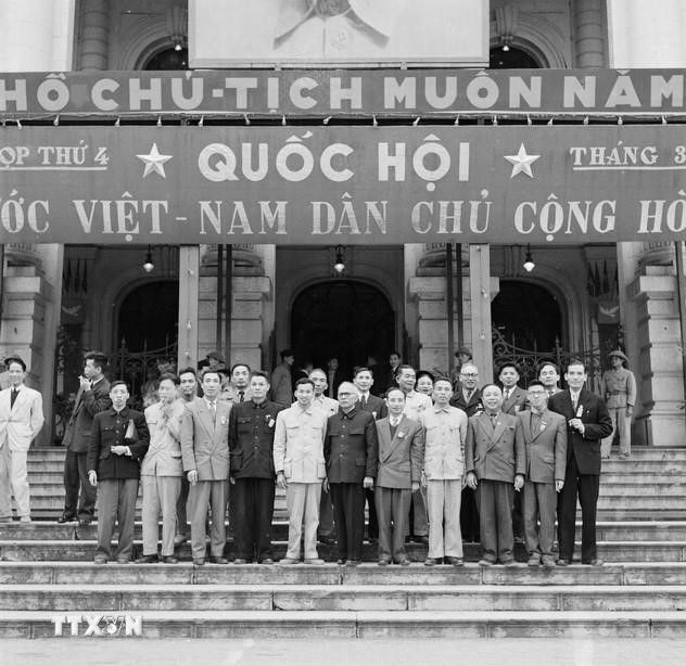 Các đại biểu dự kỳ họp thứ 4, Quốc hội khóa I (20/3/1955). (Ảnh: TTXVN)