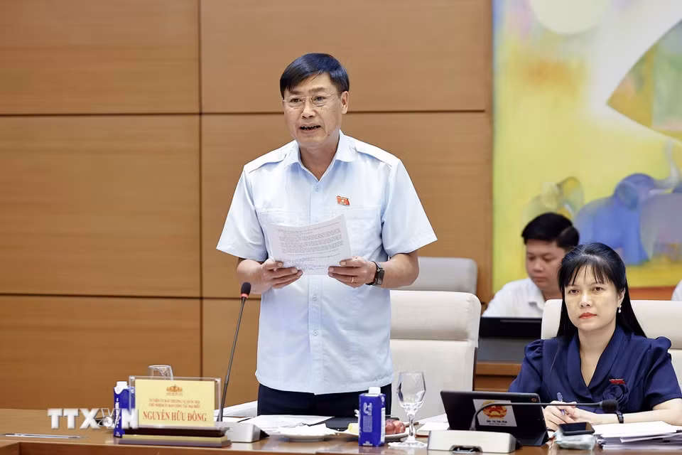 Chủ nhiệm Ủy ban Công tác đại biểu của Quốc hội Nguyễn Hữu Đông phát biểu. (Ảnh: Doãn Tấn/TTXVN)